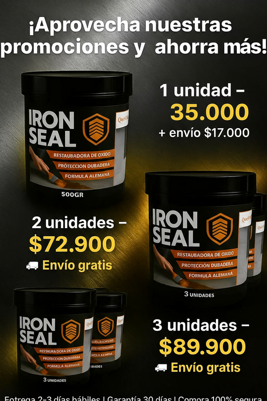 🧲 Elimina el Óxido en Segundos con IRON SEAL™ 🛠️ Protección Total para Tus Herramientas y Superficies Metálicas. + ENVIO GRATIS