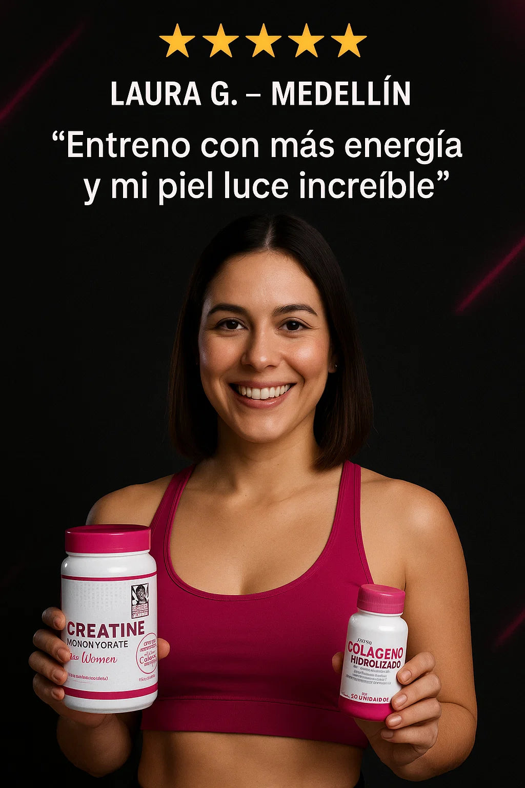 “🔥Creatina Monohidratada Old School + Colágeno GRATIS!💖 Activa tus curvas, potencia tu figura”😍 + ENVIO GRATIS