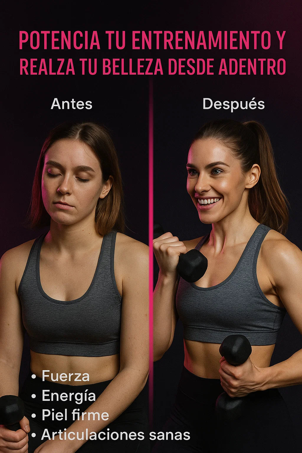 “🔥Creatina Monohidratada Old School + Colágeno GRATIS!💖 Activa tus curvas, potencia tu figura”😍 + ENVIO GRATIS